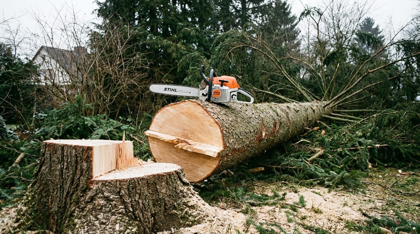 Baumfällung in Herne im Ruhrgebiet durch Gartinova Garten- und Landschaftsbau