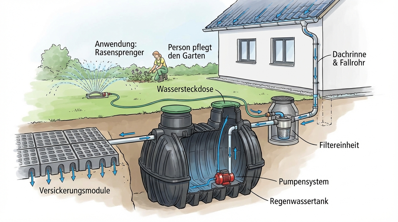 Gartinova bietet professionelle Lösungen für Entwässerung und Regenwassernutzung in Herne und im Ruhrgebiet.